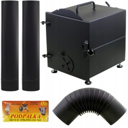 ⭐⭐Židinys rūkyklai, džiovyklai, storas plienas 2mm + dūmų vamzdžiai + alkūnių komplektas⭐⭐