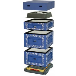 Wielkopolska optima avilys, tamsiai mėlynas, nekryžiuotas ramunėlių atspaudas