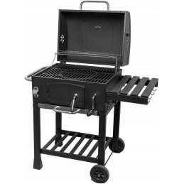 Kampinės anglies kepsninės su ketaus grotelėmis