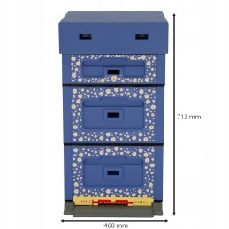 Wielkopolska optima avilys, tamsiai mėlynas, nekryžiuotas ramunėlių atspaudas