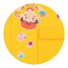 Wielkopolska Optima avilys, geltonas, spausdinimas - vaikiškas, nesusuktas