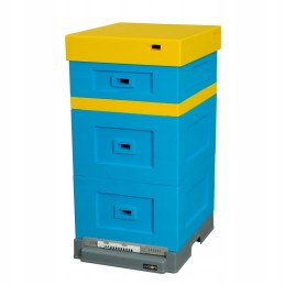 Wielkopolska 12 rėmų avilys su aukštu, higienišku plastikiniu dugnu