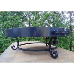 Sodo trikojis grilis su nerūdijančio plieno grotelėmis, komplektas