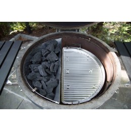 Priedai anglies krepšelis kepsniui 57cm slow n sear deluxe 22