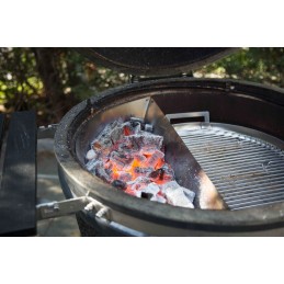 Priedai anglies krepšelis kepsniui 57cm slow n sear deluxe 22