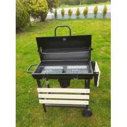 Sodo kepsninė su anglimis, 2 chromuotos grotelės, peleninė, plieninis termometras