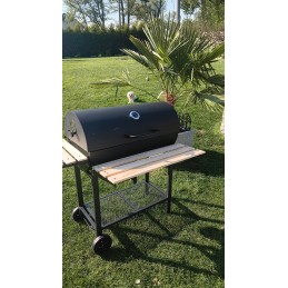 Sodo kepsninė su anglimis, 2 chromuotos grotelės, peleninė, plieninis termometras