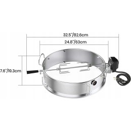 Onlyfire nerūdijančio plieno rotisserie daugiafunkcis rinkinys