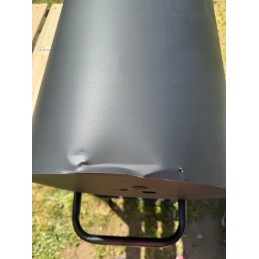 Didelė sodo kepsninė su anglimis, 2 grotelės, termometras, pelenų keptuvė, lentynos + dangtis