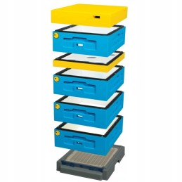 Ul dadant 1/2 su itin higienišku plastikiniu dugnu – dažytas