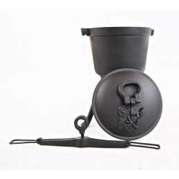 Medžioklinis katilas 5l, lenkiškas ketaus puodas