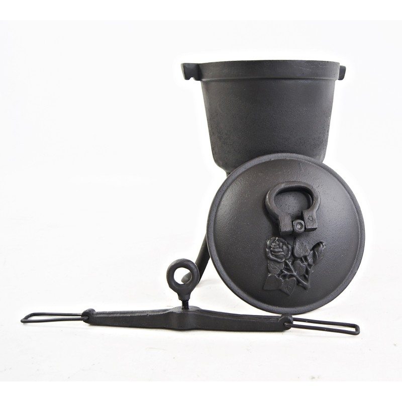 Ketaus medžioklinis virdulys, 5 litrai, lenkiškas liejinys