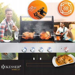 Plieninių grilio iešmelių rinkinys, 107 cm kesserio mėsos iešmas