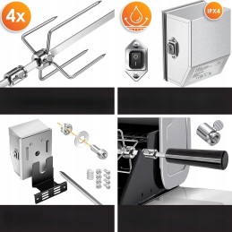 Plieninių grilio iešmelių rinkinys, 107 cm kesserio mėsos iešmas