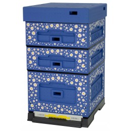 Dadant OPTIMA avilys, tamsiai mėlynas, ramunėlių raštas, nesusuktas