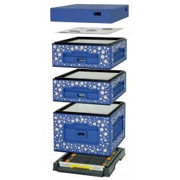 Dadant OPTIMA avilys, tamsiai mėlynas, ramunėlių raštas, nesusuktas