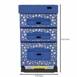 Dadant OPTIMA avilys, tamsiai mėlynas, ramunėlių raštas, nesusuktas