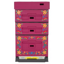 Avilys Dadant OPTIMA, tamsiai rožinis, gėlių raštas, nesusuktas