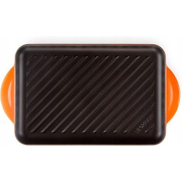 Le Creuset ketaus grilio plokštė, stačiakampė, 33 x 22 cm, tinka visų tipų viryklėms, įskaitant indukcines, liepsnos
