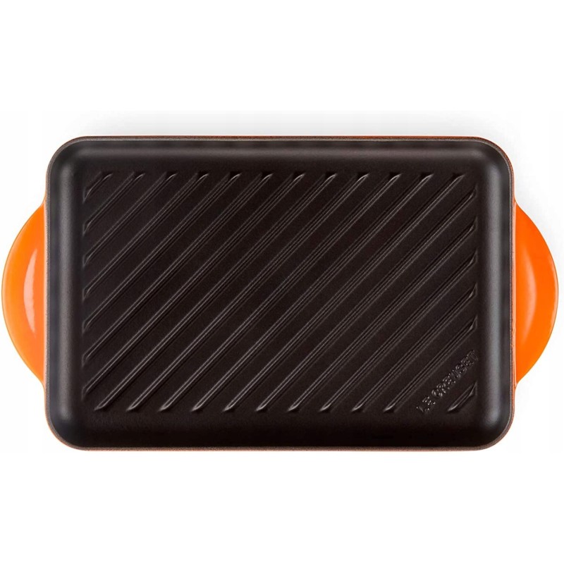 Le Creuset ketaus grilio plokštė, stačiakampė, 33 x 22 cm, tinka visų tipų viryklėms, įskaitant indukcines, liepsnos