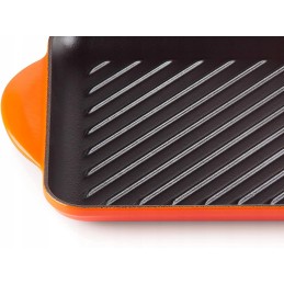Le Creuset ketaus grilio plokštė, stačiakampė, 33 x 22 cm, tinka visų tipų viryklėms, įskaitant indukcines, liepsnos