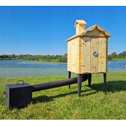 Vienkamerė rūkykla su kūrenamąja lentyna