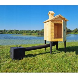 Vienkamerė rūkykla su kūrenamąja lentyna