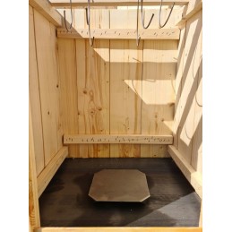 Vienkamerė rūkykla su kūrenamąja lentyna