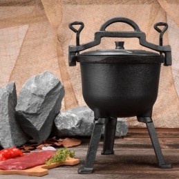 ⭐⭐medžioklės puodas ketaus puodas laužui, 15 l, stovi Kamille⭐⭐