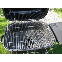 Mirpol stačiakampės anglies kepsninės ant 46cm ratų