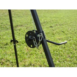 Sodo trijų kojų grilis, 185 cm, ritė