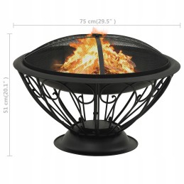 Didelis sodo laužavietė, grilis, sodo laužavietė, 75 cm