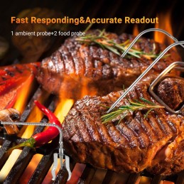 inkbird isc-007bw grilio ventiliatorius, temperatūros stebėjimui su automatiškai reguliuojamu ventiliatoriaus greičiu, termometr
