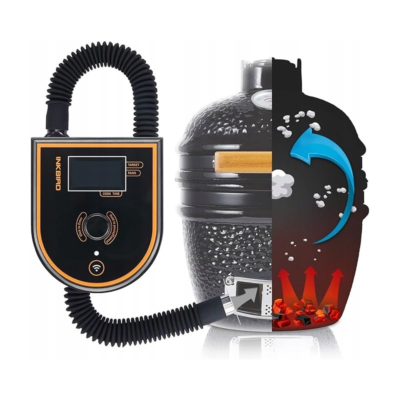 Inkbird isc-007bw grilio pūstuvas, temperatūros stebėjimo grilio ventiliatorius su automatiškai reguliuojamu pūtimo greičiu, kam