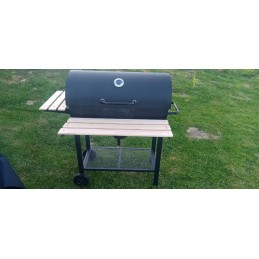 Sodo kepsninė su anglimis, 2 chromuotos grotelės, 2 lentynos, peleninė, plieninis termometras