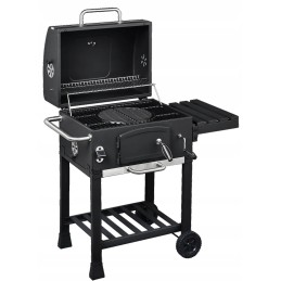 Grilis su anglimis 57,5x42cm kampinės ketaus grotelės + Activa dangtis