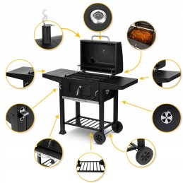 Grilis su anglimis su dviem bbqchef™ lentynomis