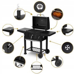 Grilis su anglimis su dviem bbqchef™ lentynomis