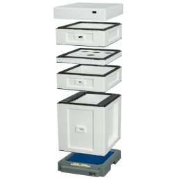 Standartinis Varšuvos avilys su aukštu, higienišku plastikiniu dugnu