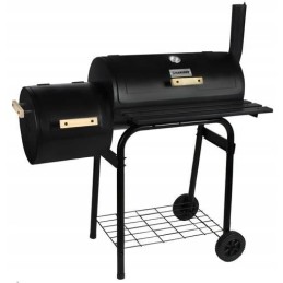 Dviejų funkcijų sodo grilis su rūkykla