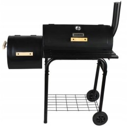 Dviejų funkcijų sodo grilis su rūkykla