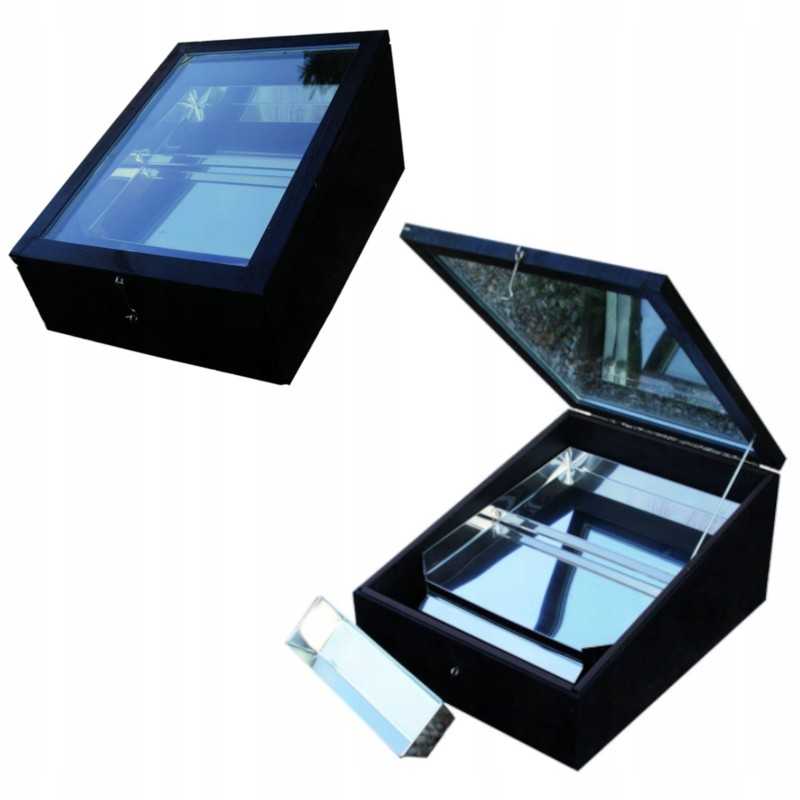 Saulės vaško lydytuvas su stiklu