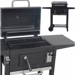 Sodo anglies kepsninė su lentynomis ir pelenų keptuve