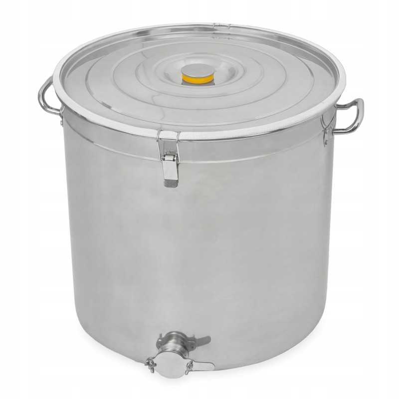 Nerūdijančio plieno medaus skaidrintuvas 100l su rankenomis ir užsegimais - brctech
