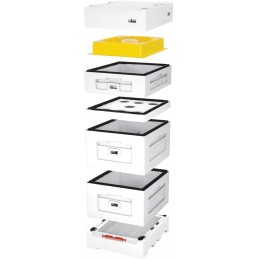 Wielkopolska 12 rėmų avilys su aukštu higienišku dugnu,