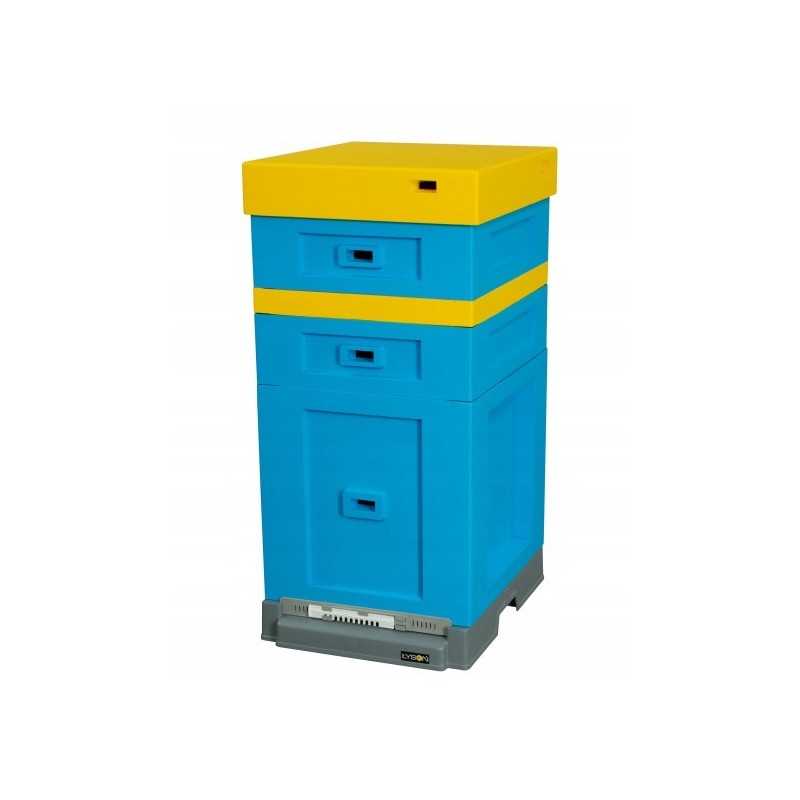 Išplėstas Varšuvos avilys aukštu, higienišku plastikiniu dugnu