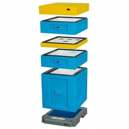 Išplėstas Varšuvos avilys aukštu, higienišku plastikiniu dugnu