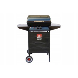 Dujų grilis + žarna + reduktorius - Landmann dviejų degiklių vežimėlis - pjezo uždegimas mygtuke