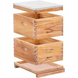 Medinis bičių avilys su metaliniu dangteliu, 10 rėmelių