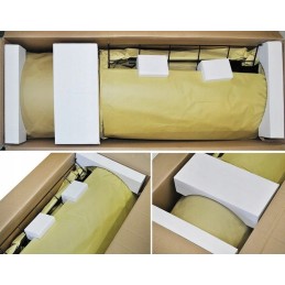 Didelė anglinė sodo kepsninė su rūkykla ir dangteliu ant 2 Kaminer ratų